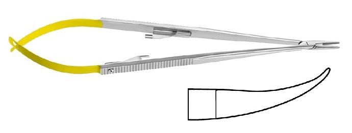 TC CASTROVIEJO Голкотримач мікро; вигнутий; гладкий; із замком; 18,0см. Tontarra Medizintechnik GmbH